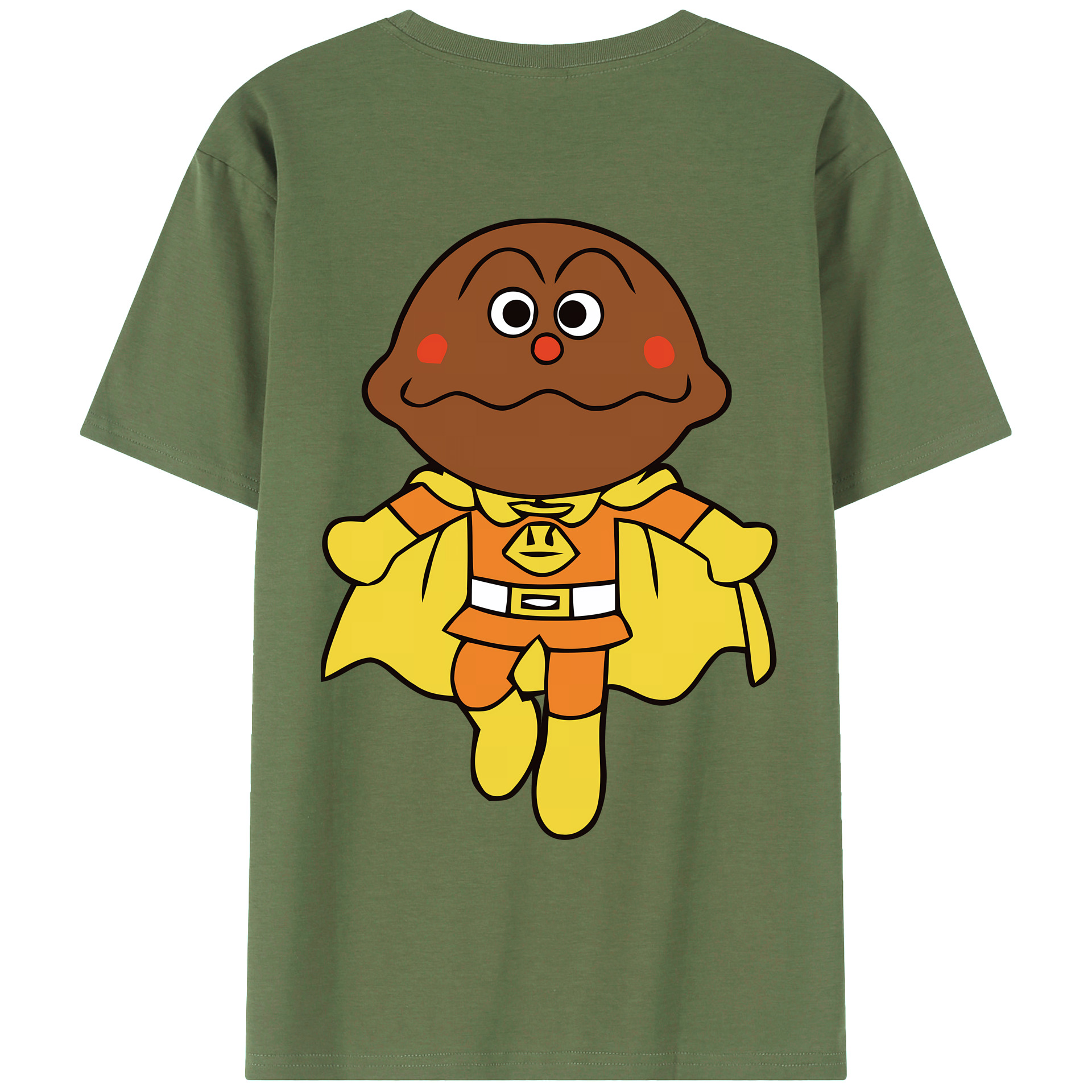 （画像用） アンパンマン Anpanman 綿100％ メンズ半袖Tシャツ（バックプリント） 通気性